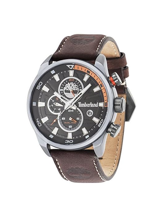 Moda Timberland Reloj Cronógrafo para Hombre de Cuarzo con Correa en Cuero TBL14816JLU.02A