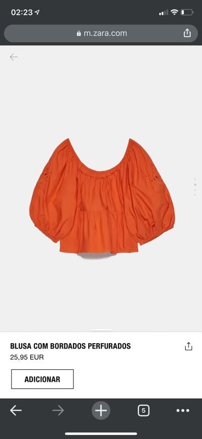 Producto Blusa Zara