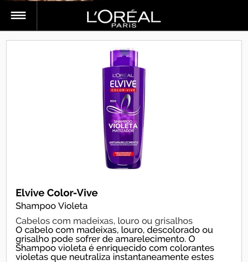 Producto Shampoo violeta