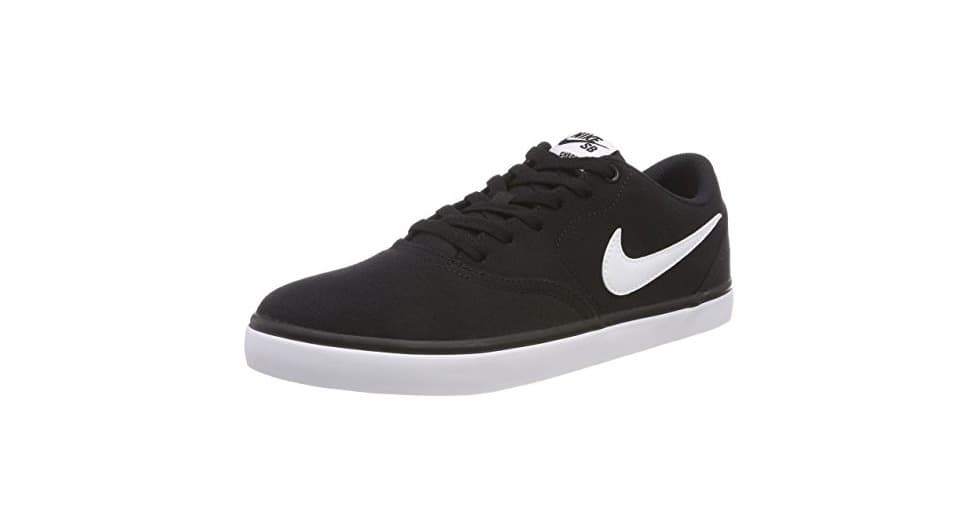 Moda Nike SB Check Solar Cnvs, Zapatillas de Deporte para Hombre, Negro