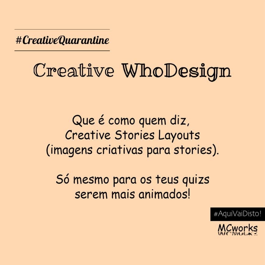 Fashion #CreativeQuarantine - Creative WhoDesign