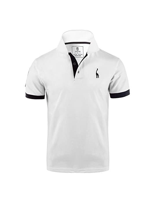 Moda GLESTORE Polo para Hombre de Manga Corta Collar Camisa Golf MT1030 de