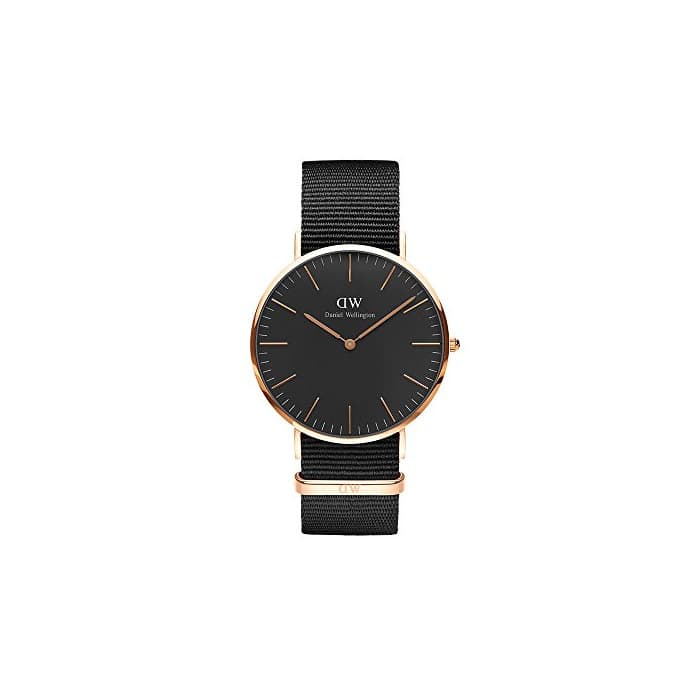 Fashion Daniel Wellington Reloj analogico para Unisex de Cuarzo con Correa en Nailon