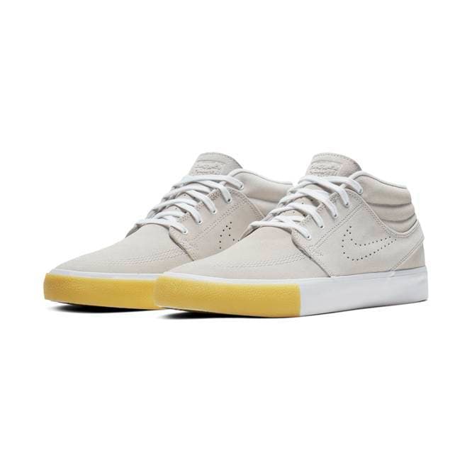 Fashion Nike SB Zoom Janoski Mid RM SE (White/Vast Grey/Gum Yellow) 