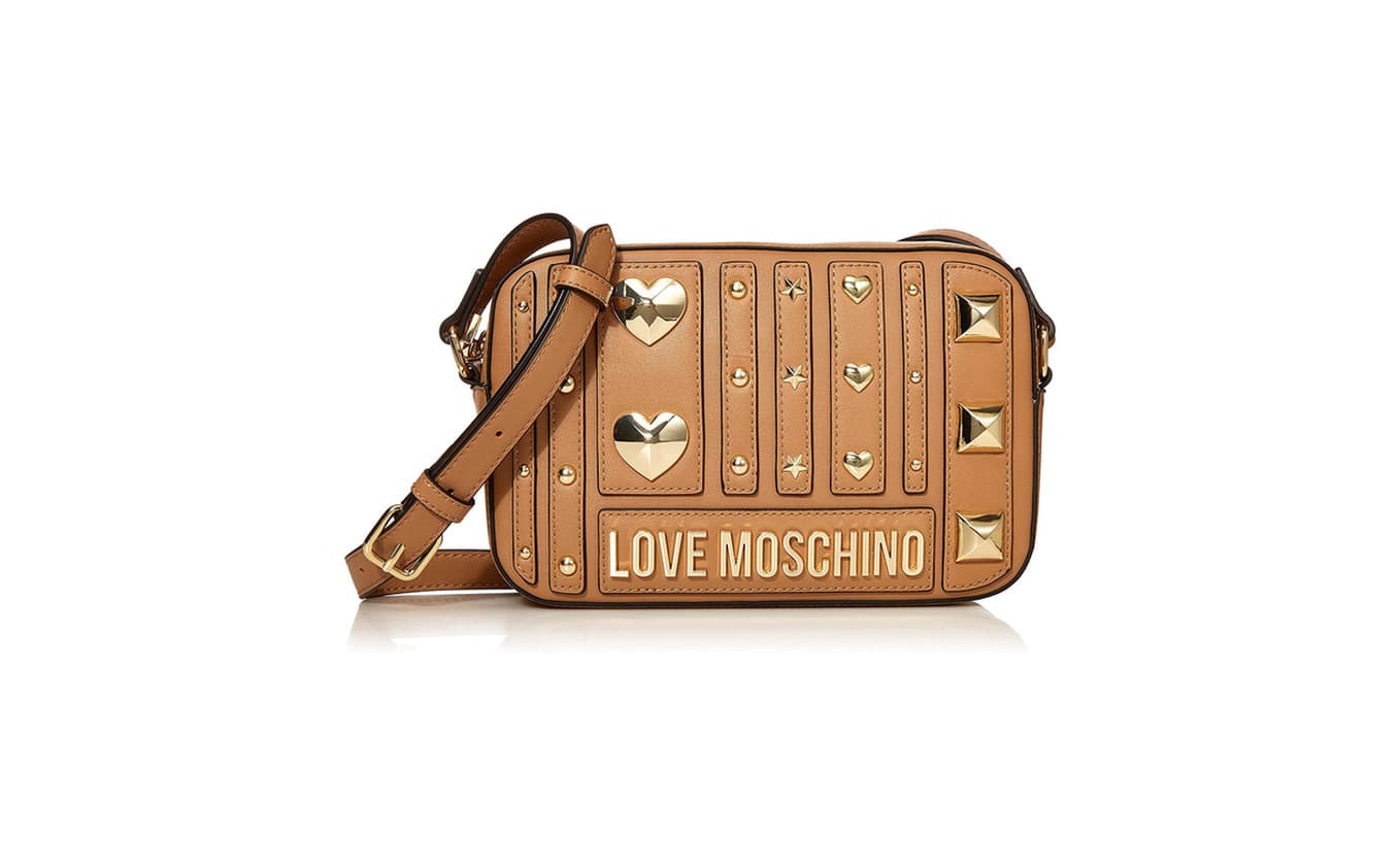 Moda Love Moschino Borsa PU, bolso bandolera para Mujer, Beige