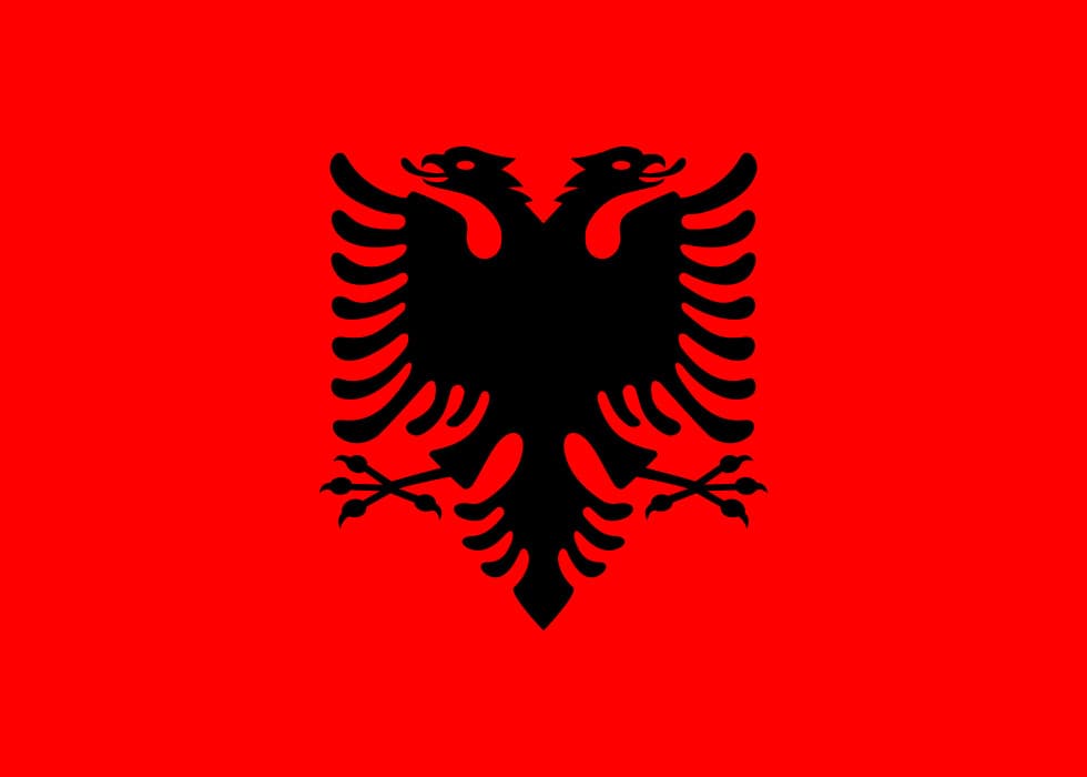 Moda Bandeira da Albania