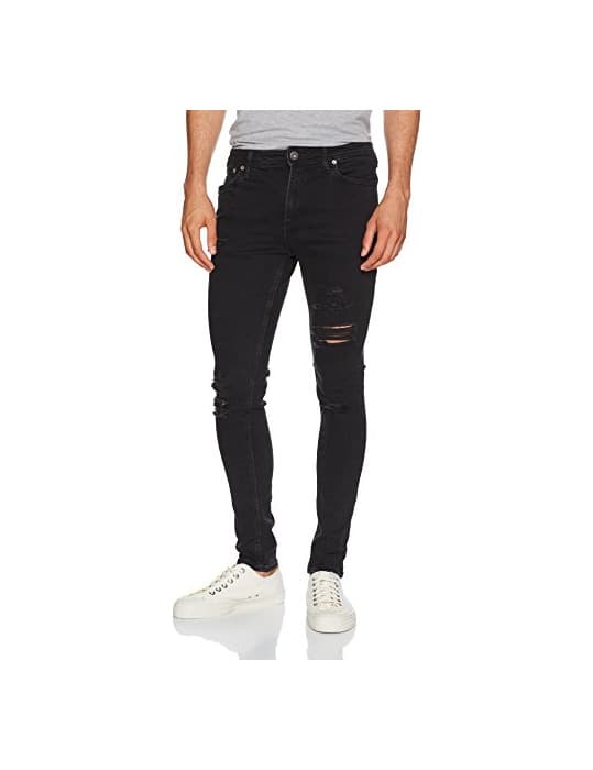 Fashion JACK & JONES Jjiliam Jjoriginal Am 502 Lid STS Vaqueros Skinny, Negro