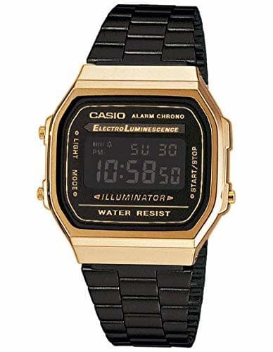 Moda Casio Reloj Digital para Unisex de Cuarzo con Correa en Acero Inoxidable