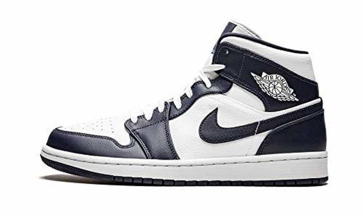 Fashion Nike Air Jordan 1 Mid, Zapatos de Baloncesto para Hombre, Blanco