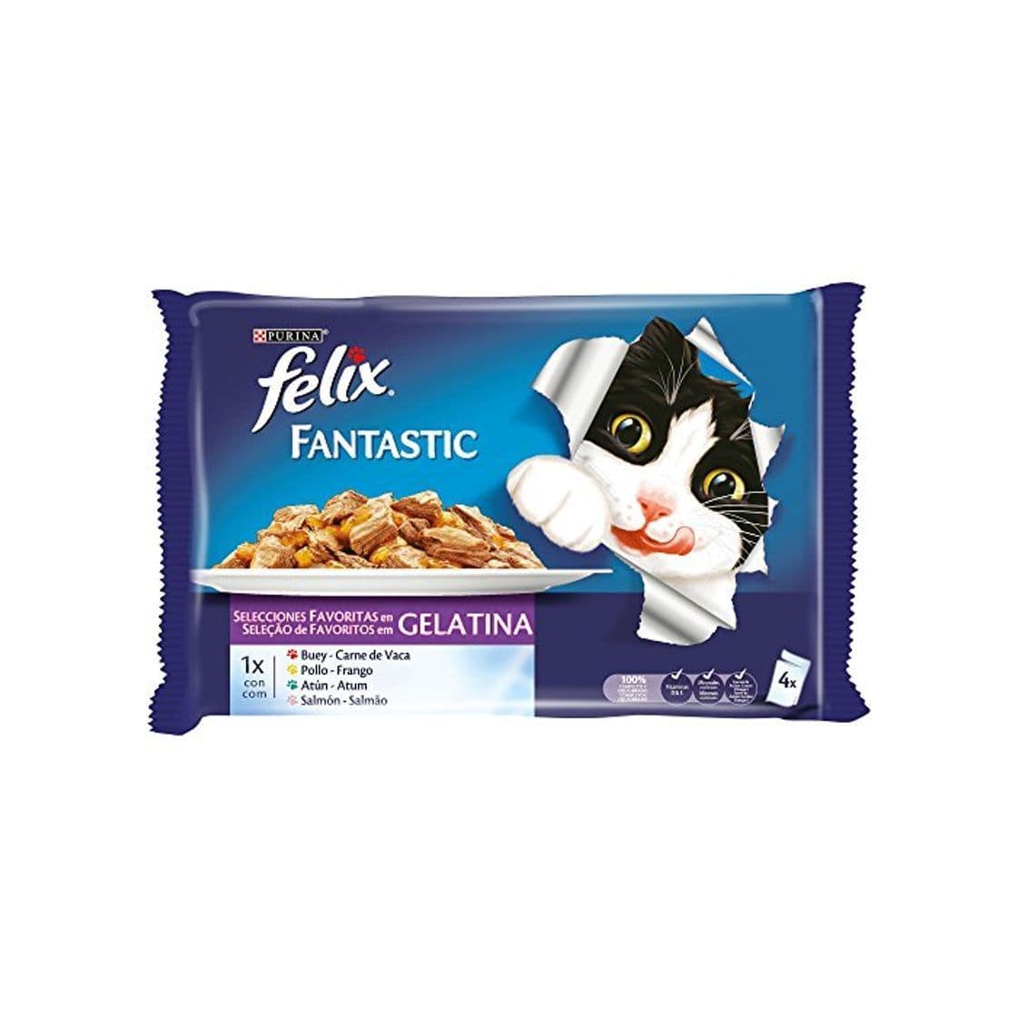 Product Purina Felix Fantastic Gelatina comida para gatos Selecciones Favoritas 10 x [4