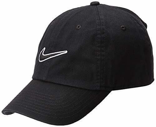 Fitness Nike Heritage 86 Essential Swoosh Gorra Regulable, Unisex Adulto, Negro