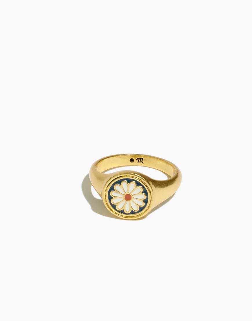 Product Madewell Daisy Signet Ring anel acessórios moda bijuteria 

