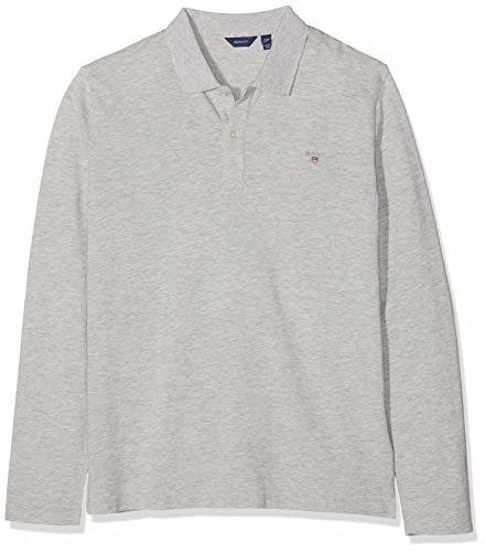 Moda GANT D1. The Original LS Pique Polo, Gris