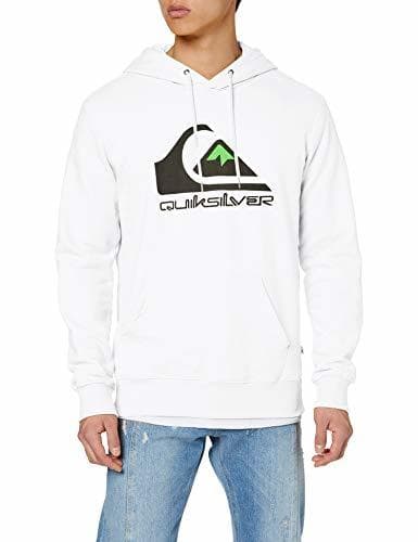 Lugar Quiksilver Omni Logo Sudadera con Capucha, Hombre, Blanco