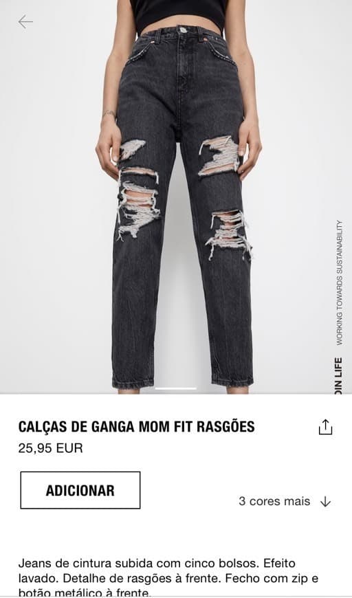 Producto Calças Ganga Mom Fit c/Rasgões