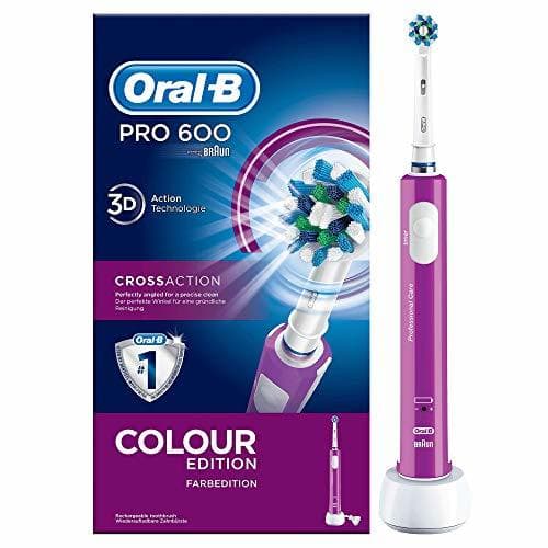 Beauty Oral-B PRO 600 CrossAction Cepillo de Dientes Eléctrico Recargable con Tecnología Braun