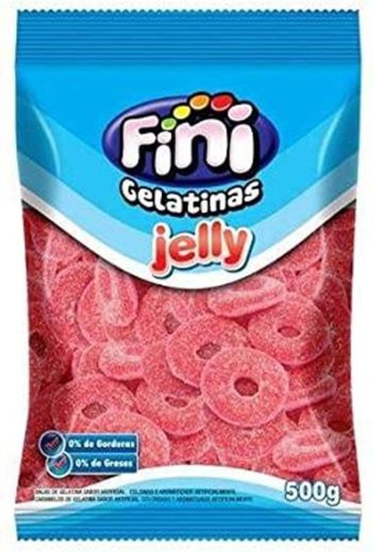 Moda Balas de Gelatina Aros de Morango Fini 500g

