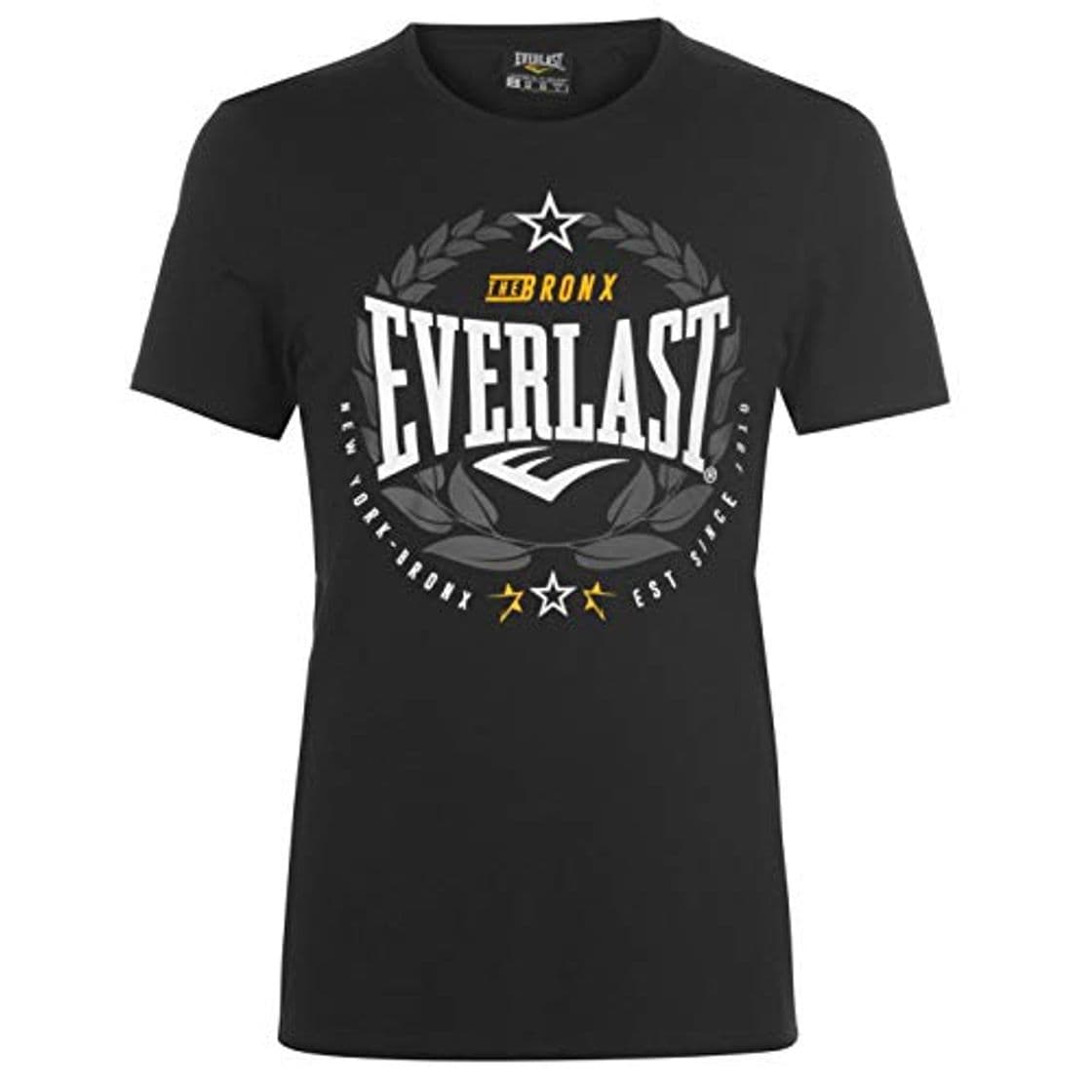 Product Everlast - Camiseta de cuello redondo para hombre, diseño de laurel Negro