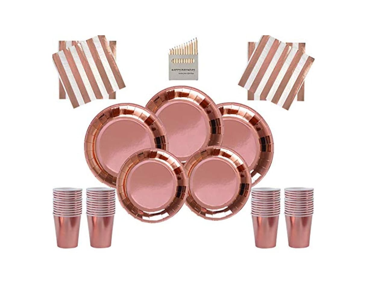 Product Rose Gold Party Decorations Decoraciones de Fiesta en Oro Rosa Juego de