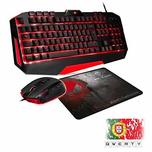 Electrónica SPIRIT OF GAMER - PACK PT 3IN1 PRO MK3 QWERTY - Teclado