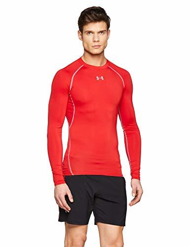 Fitness Under Armour UA Heatgear Long Sleeve Camiseta De Manga Larga, Hombre, Rojo