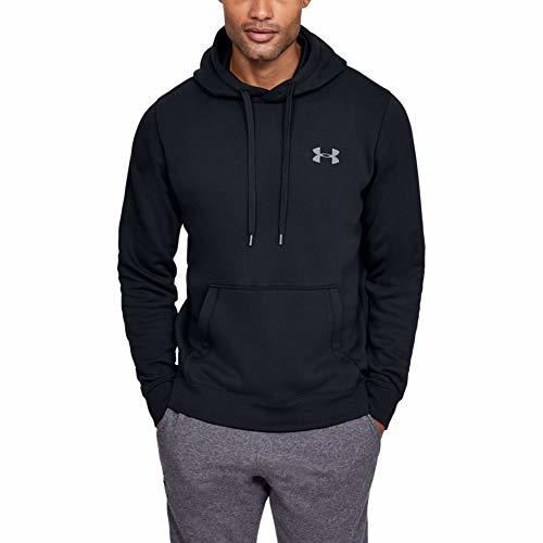 Fitness Under Armour Rival Fitted Pull Over Sudadera con Capucha, Hombre, Negro