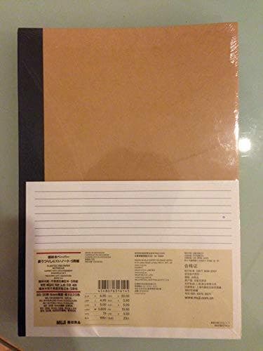 Product [CONJUNTO de 5] Muji Papel reciclado Cuaderno B5, 30 páginas, 6 mm