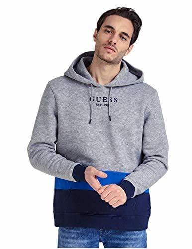 Moda Guess Davy Hoodie Fleece Gris L Gris