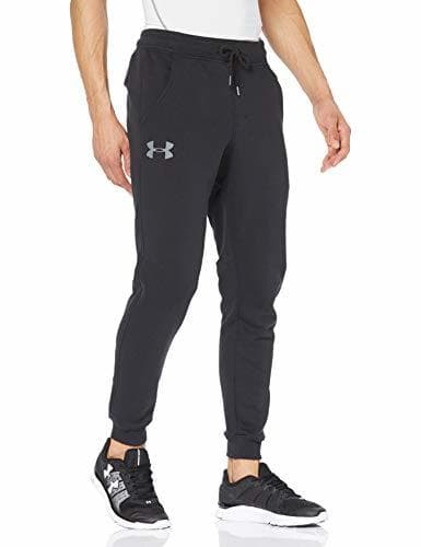 Fitness Under Armour Rival Fitted Tapered Jogger Pantalones, Hombre, Negro