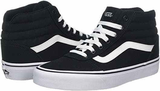 Fashion Vans Ward Hi Mujer, Zapatillas Altas, Negro