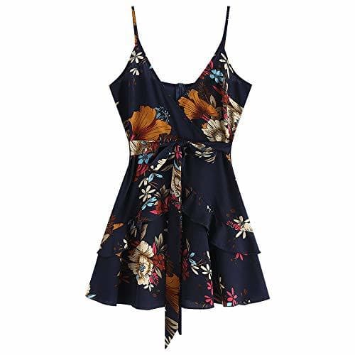 Producto ZAFUL Mini Vestido de Flores para Mujer, Vestido de Verano para Mujer