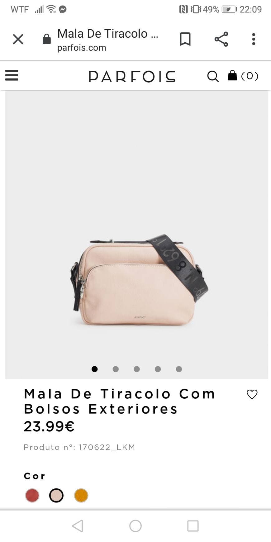 Fashion Parfois- Mala Tiracolo com bolsos exteriores 