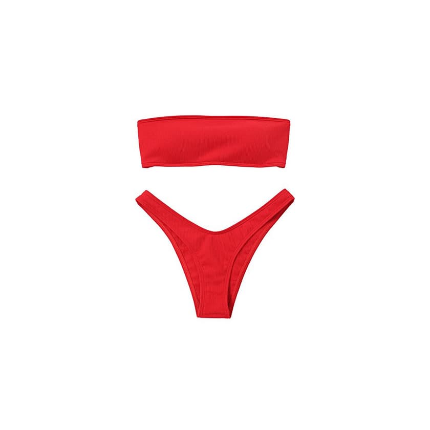 Product ZAFUL Trajes de Baño Mujer Bikini Bandeau con Relleno Lazada en la