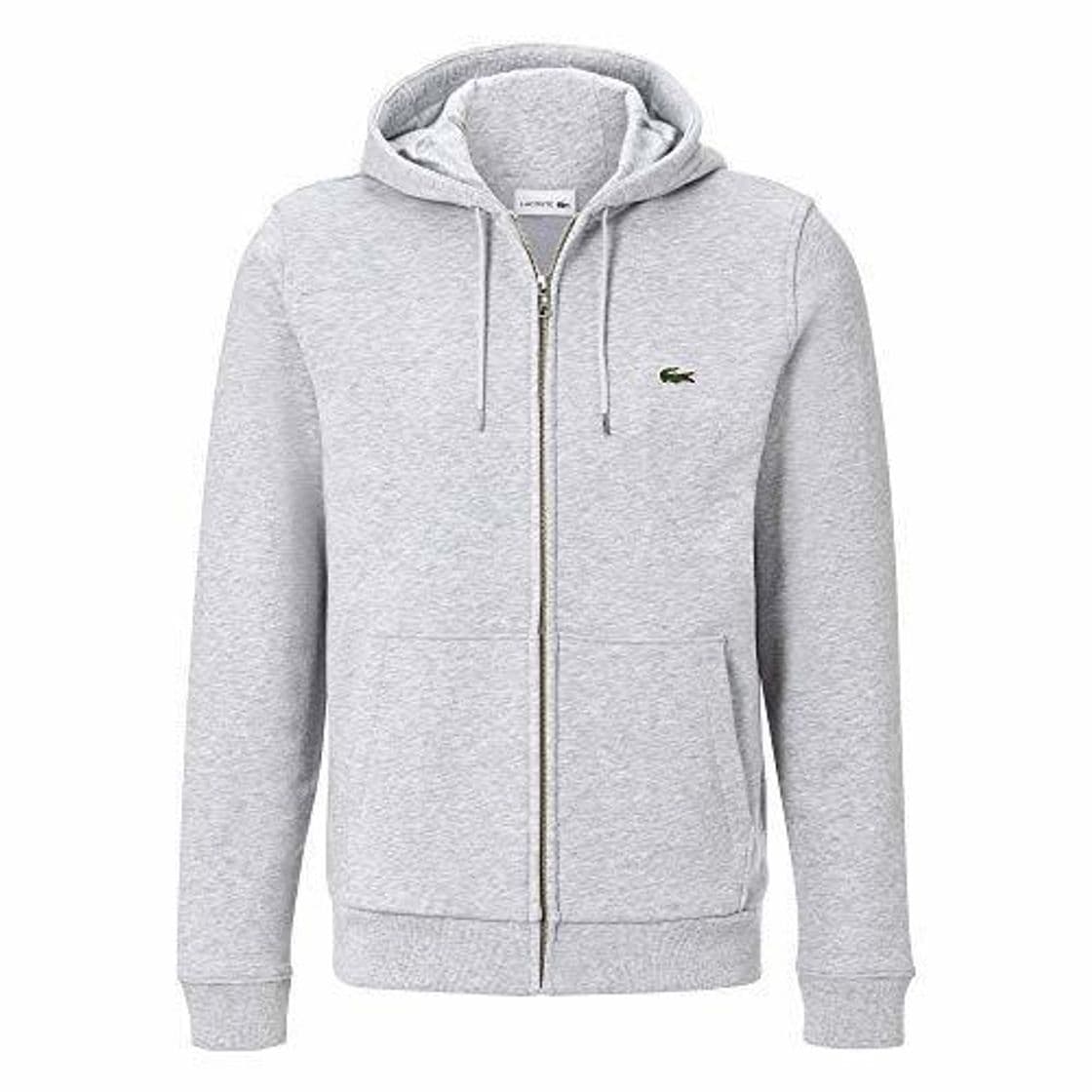 Moda Lacoste Clásico De La Capucha De Cremallera Sudor 3 Grey