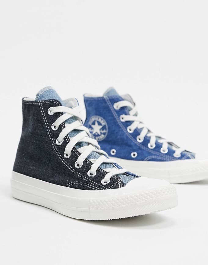 Product Converse Chuck 70 Hi Renew denim trainers