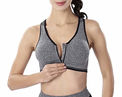 Producto Quge Mujer Sujetador Deportivo Gimnasio Tops Correr Sin Costuras Yoga Comodidad Frontal