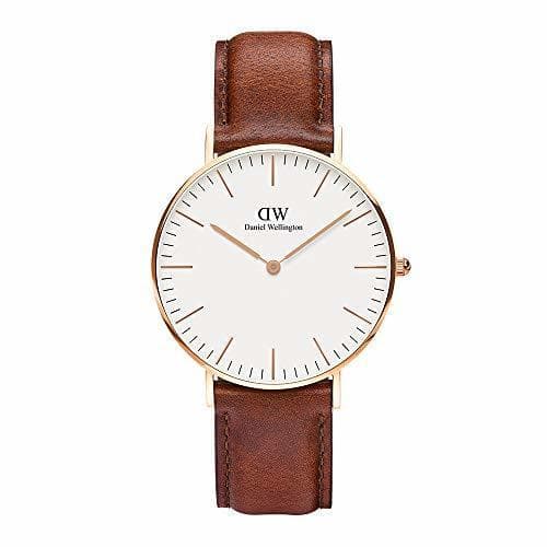 Fashion Daniel Wellington - Reloj analógico para mujer de cuero