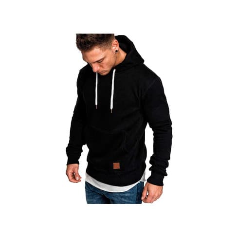 Moda riou ¡Oferta Sudaderas con Capucha para Hombre Cosy Chaqueta Deportiva Sudadera con