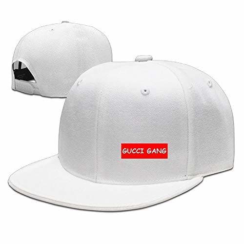 Moda Lil Pump GUCC Gang Logo Unisex Flat Brim Baseball Hats 100% Cotton