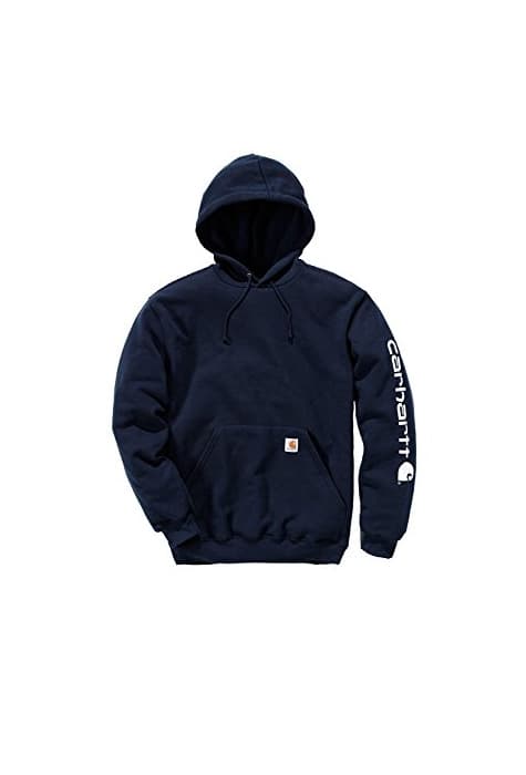 Product Carhartt Herren Hoodie Midweight Signature Sleeve Logo Hooded Sweatshirt Blau New Navy