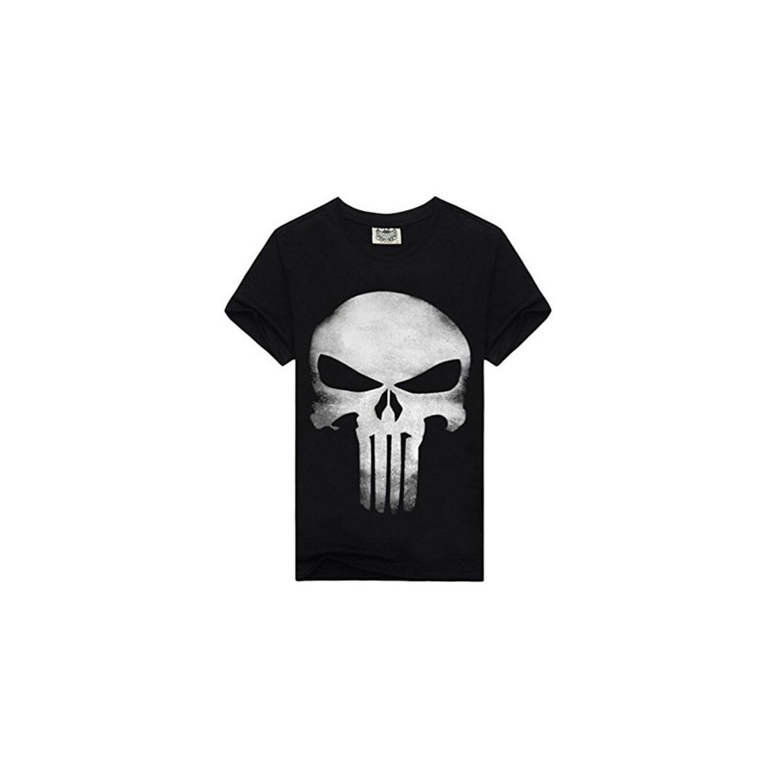 Moda Kairuun Hombre Camisetas Divertidas Calavera Hip-Hop T-Shirts Verano Punk Cráneo Manga Corta