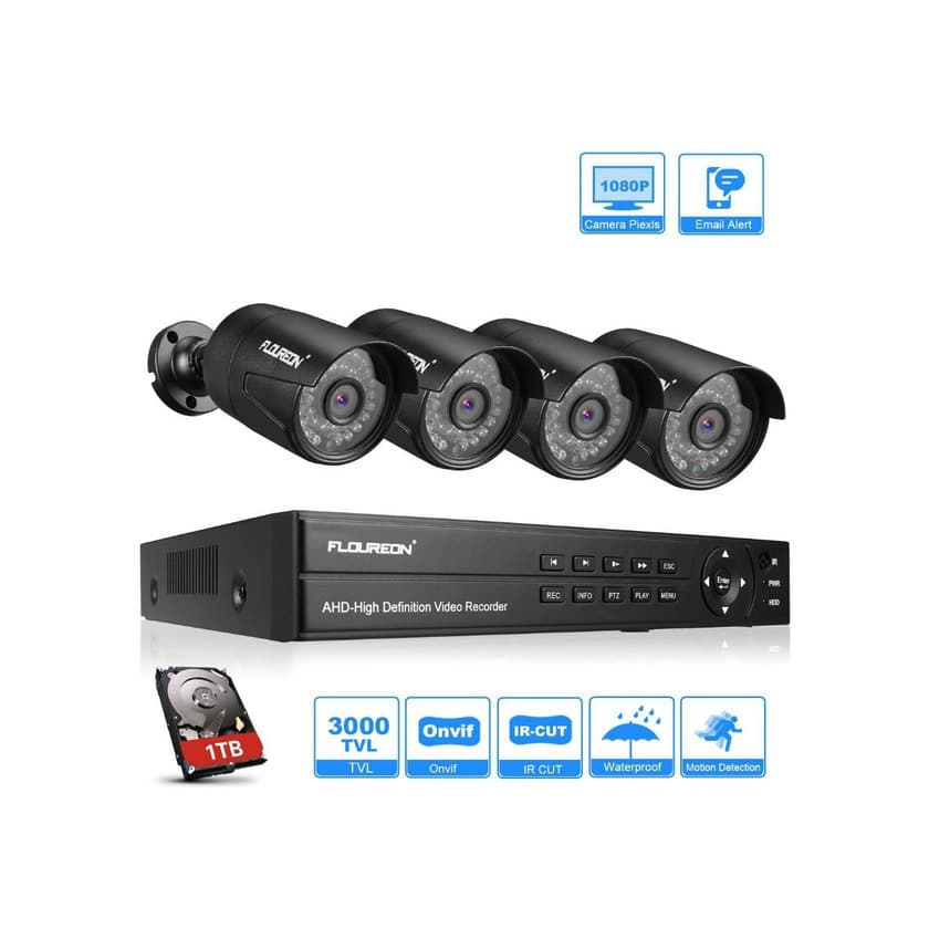 Product Kit CCTV FLOUREON 4CH