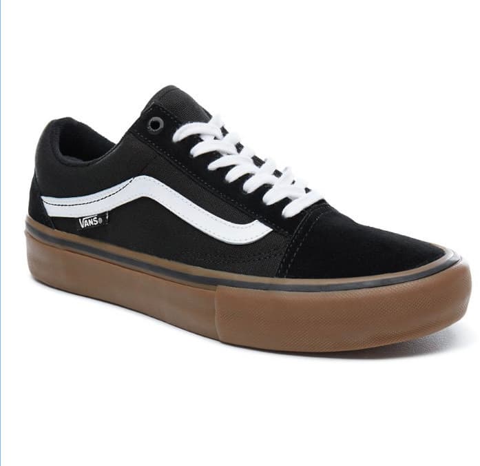 Moda Vans Zapatillas Old Skool Pro Black/Gum/White 7 US-39 EUR