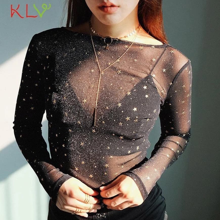 Producto Top transparente estrellitas