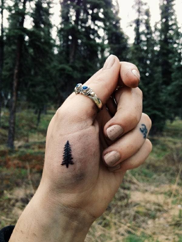 Fashion Tree Hand Tattoo