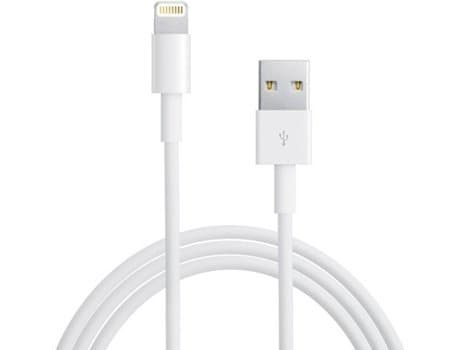 Moda Cabo APPLE (USB - Lightning - 1m - Branco) 