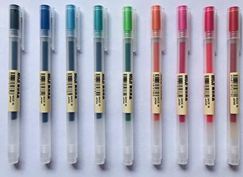 Product MUJI Gel Ink Ballpoint Pens [0.5mm] 9-colors Pack by MUJI