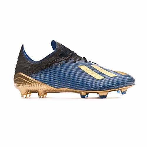 Moda adidas X 19.1 FG, Bota de fútbol, Core Black-Gold Metallic-Football Blue, Talla