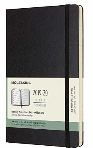 Product Moleskine 2019-20 Weekly - Agenda Cuaderno Semanal de 18 Meses 2019/2020, Negro,