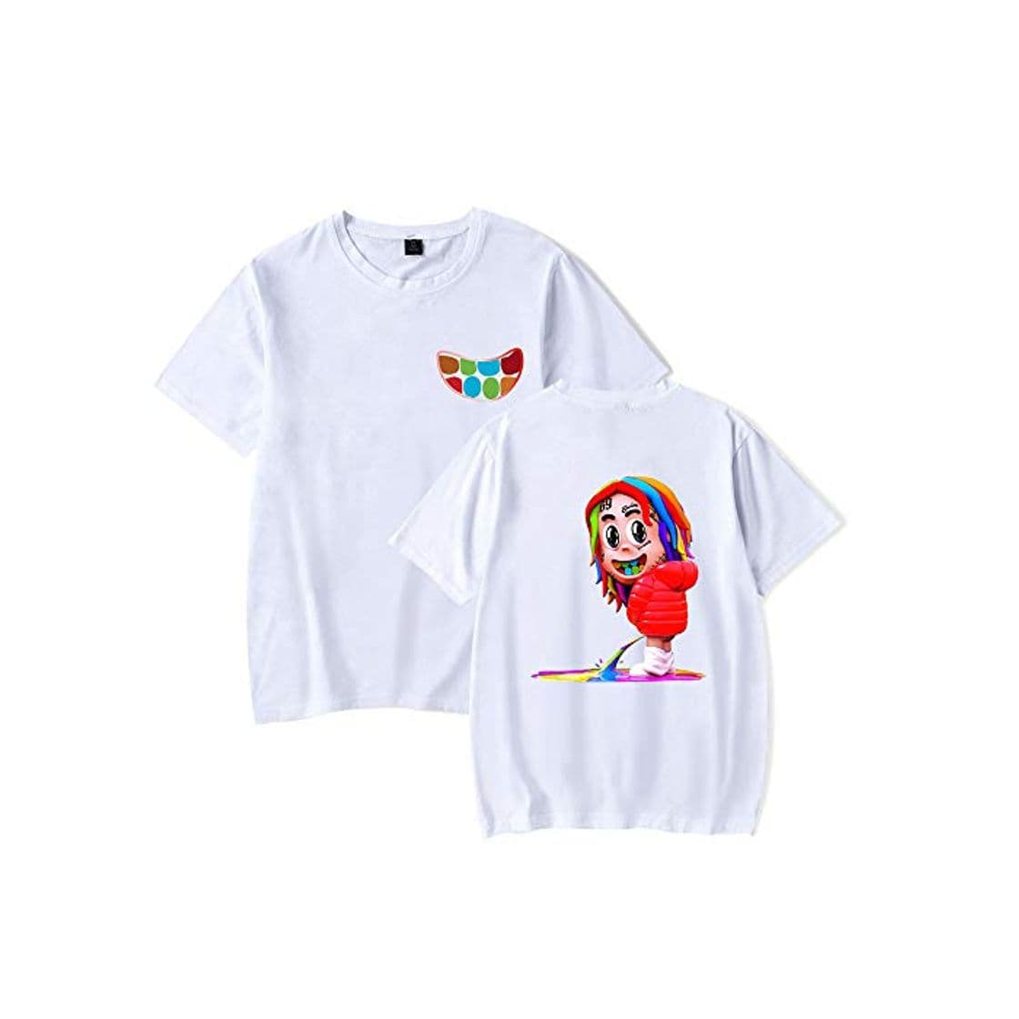 Producto 6IX9INE T Shirt Hip Hop Rapper SIXNINE 69 Camisetas Moda de Color Salvaje a Juego Nuevo Casual 6IX9INE Manga Corta Hombres y Mujeres